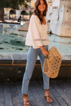 BLOUSE AMY LIN VISCOSE BLANC