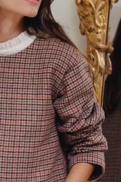 BLOUSE BALTHAZAR DAMIER ACAJOU