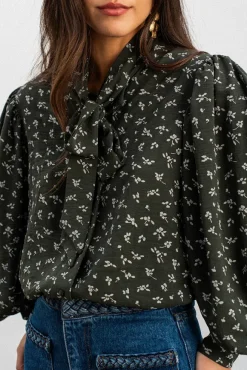 BLOUSE BEREN IMPRIMÉ PENTO KAKI