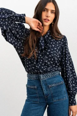 BLOUSE BEREN IMPRIMÉ PENTO MARINE