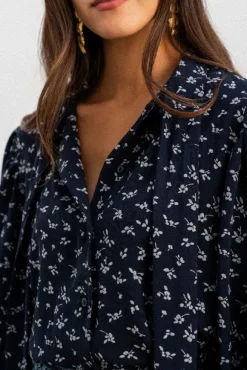 BLOUSE BEREN IMPRIMÉ PENTO MARINE