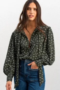 BLOUSE BEREN IMPRIMÉ PENTO KAKI