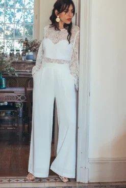 BLOUSE BÉRAT DENTELLE CALEOPE