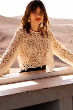 BLOUSE BRENDA GUIPURE CRÈME