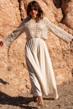 BLOUSE BRENDA GUIPURE CRÈME