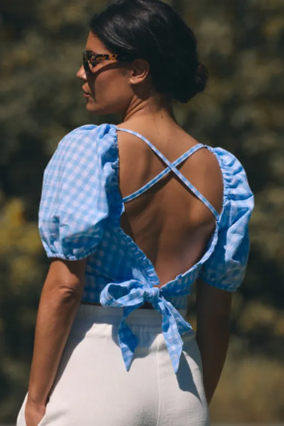 BLOUSE JULIANNA VICHY AZUR