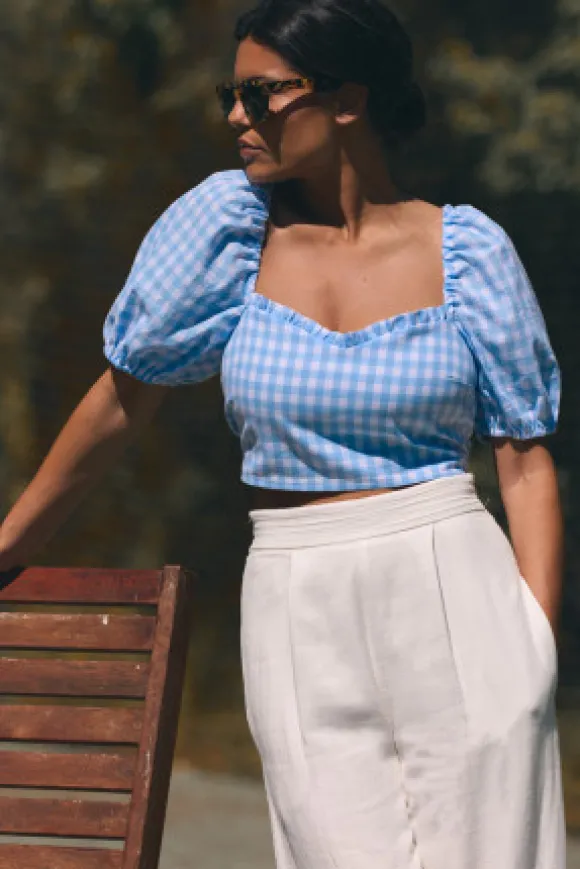 BLOUSE JULIANNA VICHY AZUR