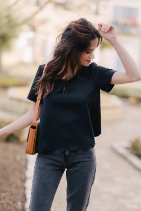 BLOUSE MILAN NOIR