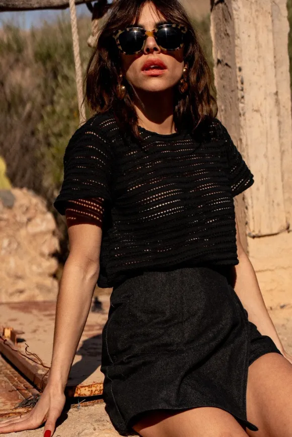 BLOUSE MYRTILLE KOMBOLOY NOIR