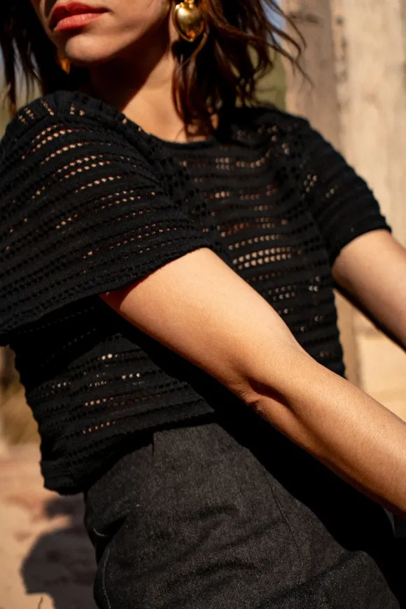 BLOUSE MYRTILLE KOMBOLOY NOIR