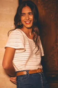 BLOUSE MYRTILLE KOMBOLOY ÉCRU