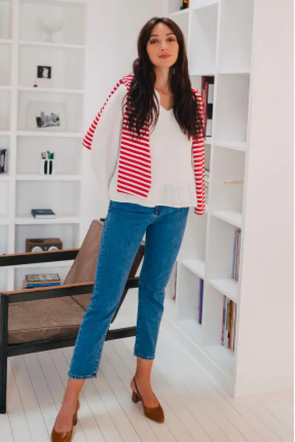 BLOUSE SULLY BLANC COTON