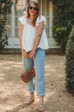 BLOUSE SUZANNE BLANC COTON