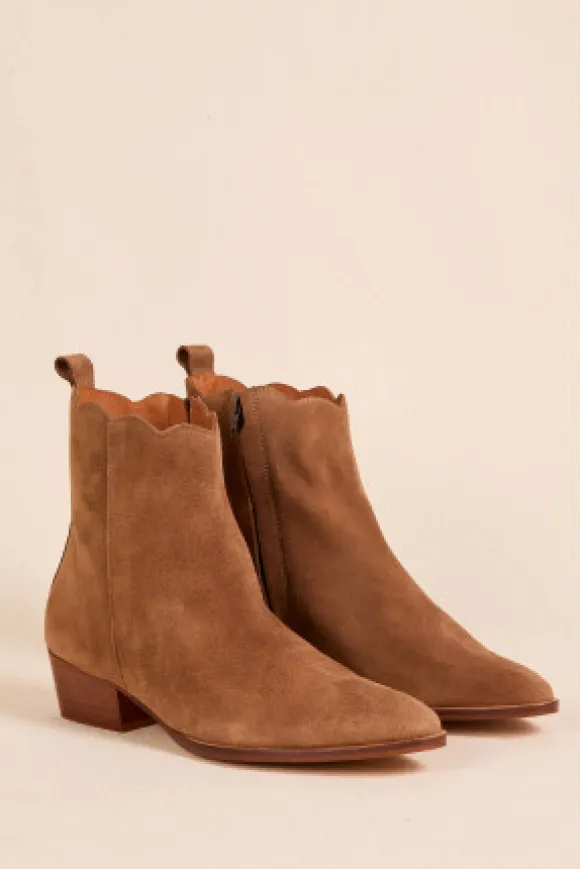 BOTTINES ZÉLIE DAIM CAMEL