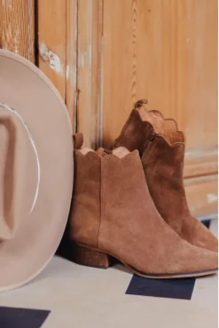 BOTTINES ZÉLIE DAIM CAMEL