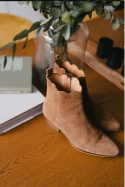 BOTTINES ZÉLIE DAIM CAMEL