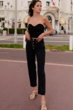 BUSTIER LOLA LIN VISCOSE NOIR