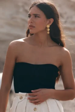 BUSTIER MARGUERITE NOIR