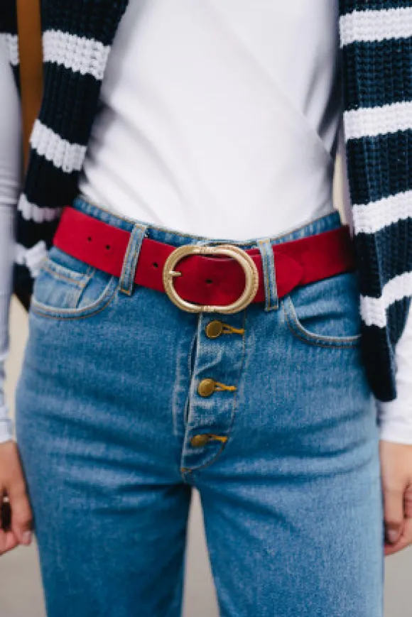 CEINTURE GALICE DAIM CARMIN
