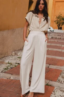 CHEMISE MARCO LIN VISCOSE BEIGE