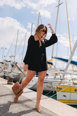 COMBINAISON AYA LIN VISCOSE NOIR