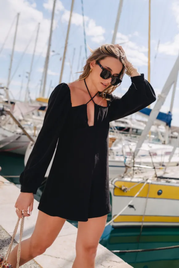 COMBINAISON AYA LIN VISCOSE NOIR