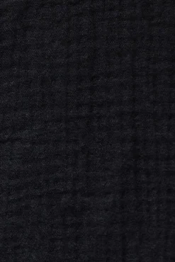 COMBISHORT FLEURINE NOIR COTON