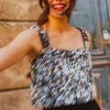 DÉBARDEUR MAJDA PAILLETTE ARGENT