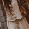 GILET MARCEL LIN VISCOSE BEIGE
