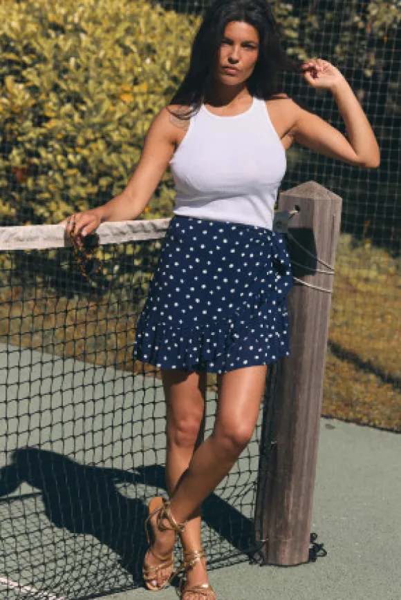 JUPE CHLOÉ DOTY MARINE