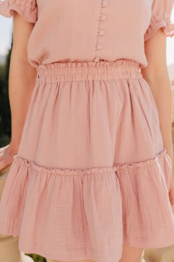 JUPE EDMA BLUSH COTON