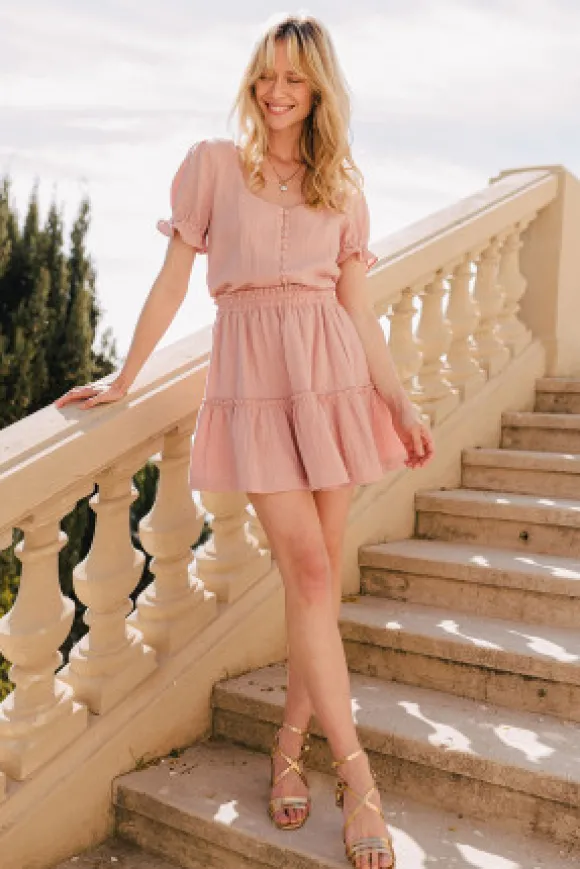 JUPE EDMA BLUSH COTON