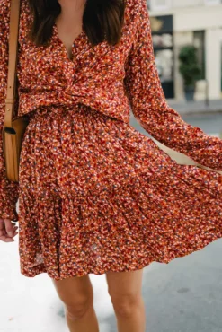 JUPE EDMA LIBERTY MANDARINE