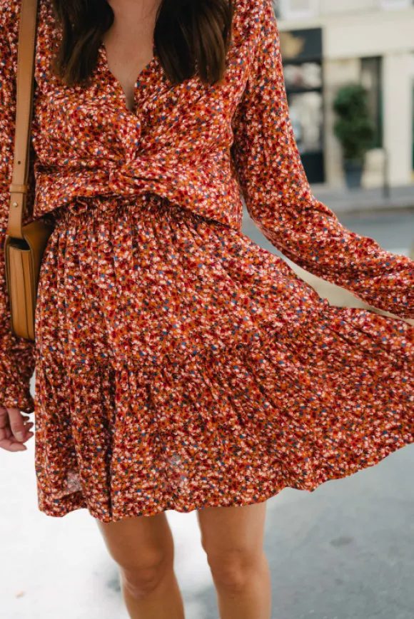 JUPE EDMA LIBERTY MANDARINE