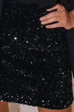 JUPE ELOI SEQUIN NOIR