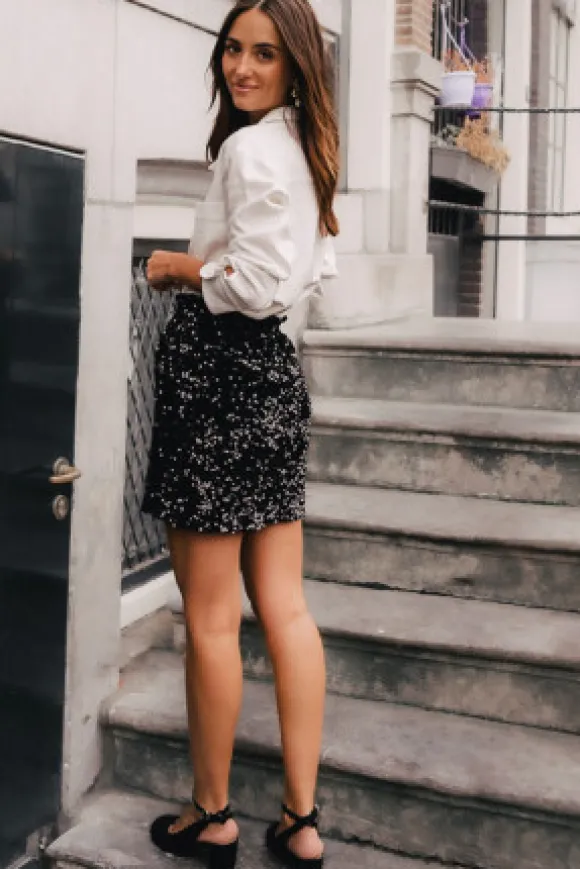 JUPE ELOI SEQUIN NOIR