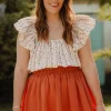 JUPE ELOISE ARGILE COTON