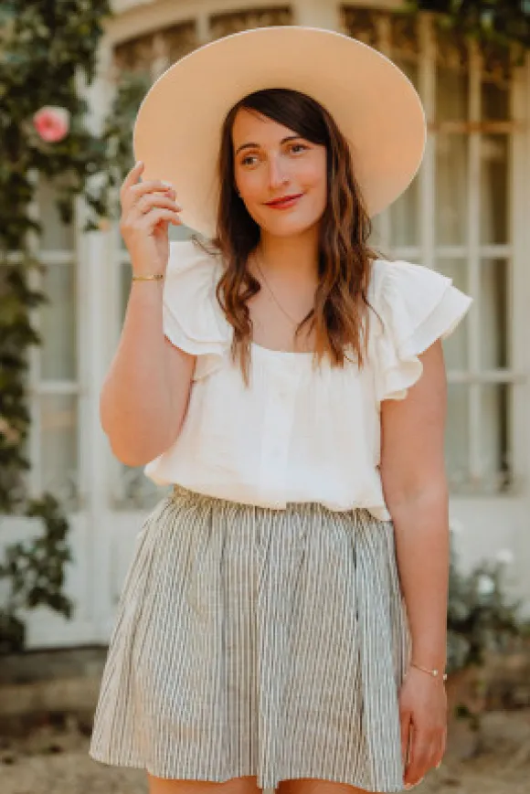JUPE ELOISE LINE MARINE