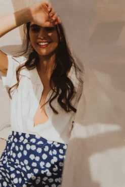 JUPE GIUSEPPA MARGUERITE BLEU