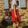 JUPE JUSTINE KUAZA ROUGE