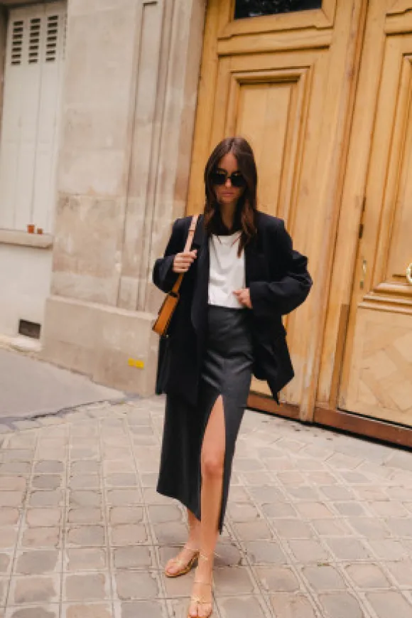 JUPE LÉANA GRIS CHINÉ