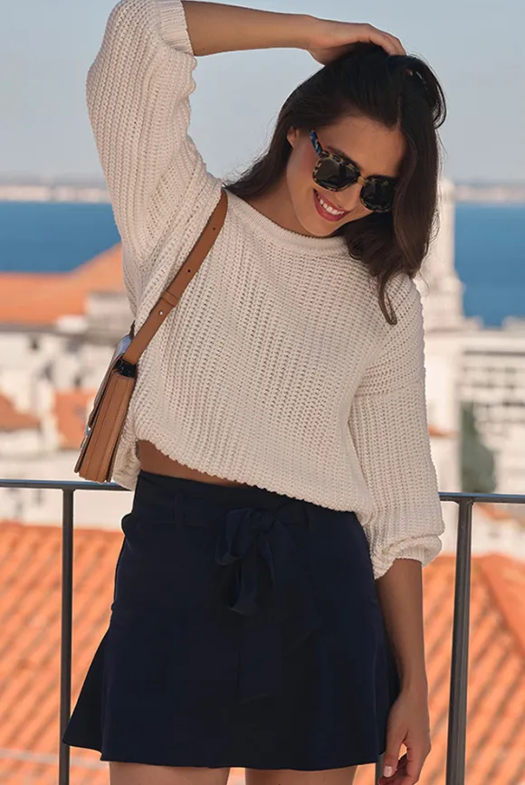 JUPE SHORT ALBERTINA MARINE
