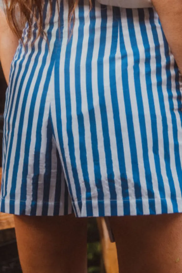JUPE SHORT MILEY STRIPES BLUE