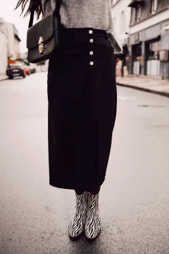 JUPE STELLA GABARDINE NOIR