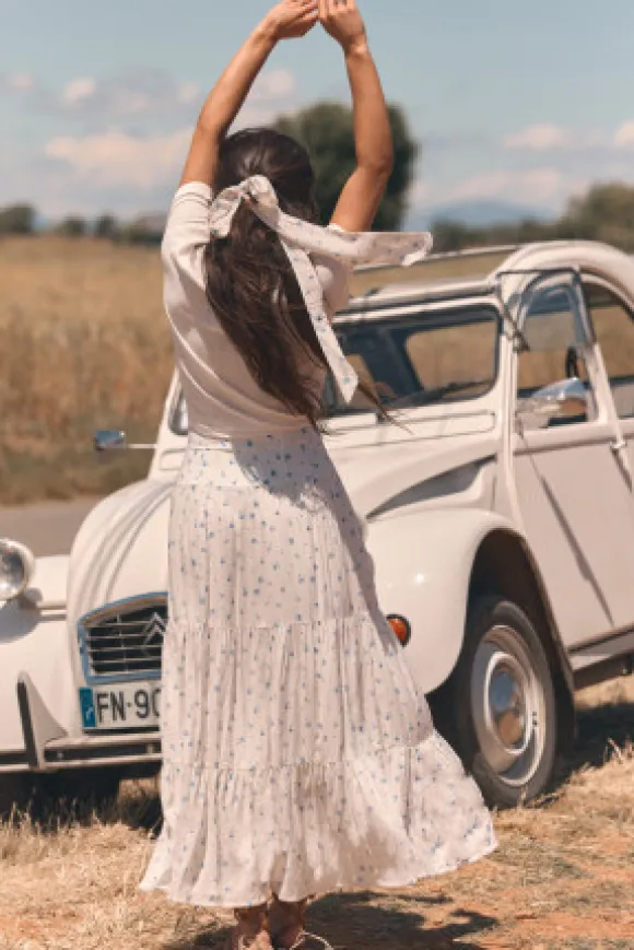 JUPE VIVIANA BLEUET
