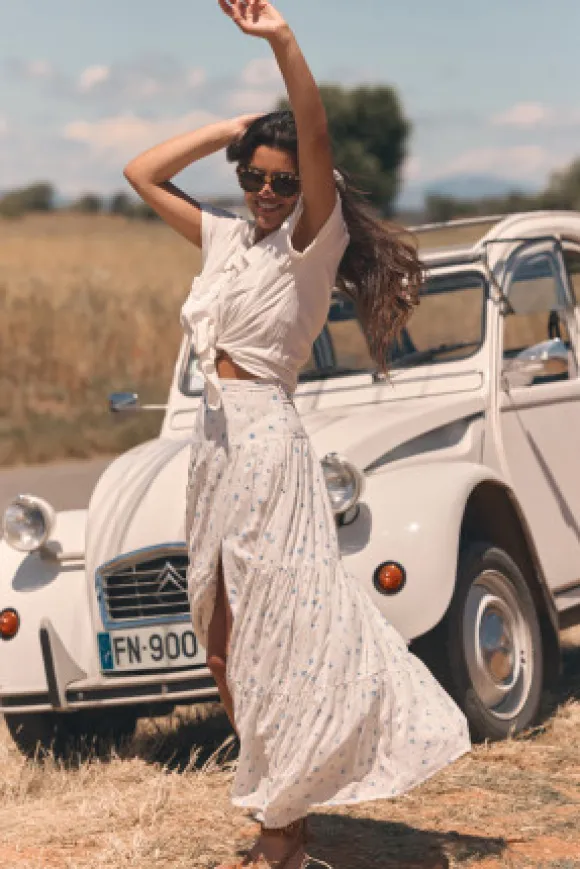 JUPE VIVIANA BLEUET