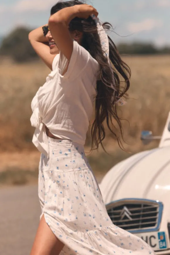 JUPE VIVIANA BLEUET