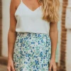 JUPE YSEULT PORCELAINE BLEU