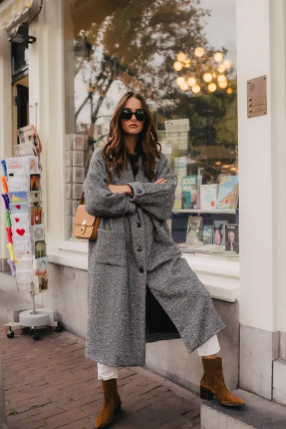 MANTEAU JÉRÉMY CHEVRON NOIR