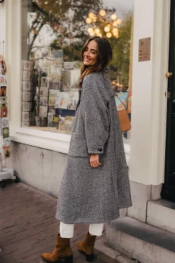 MANTEAU JÉRÉMY CHEVRON NOIR